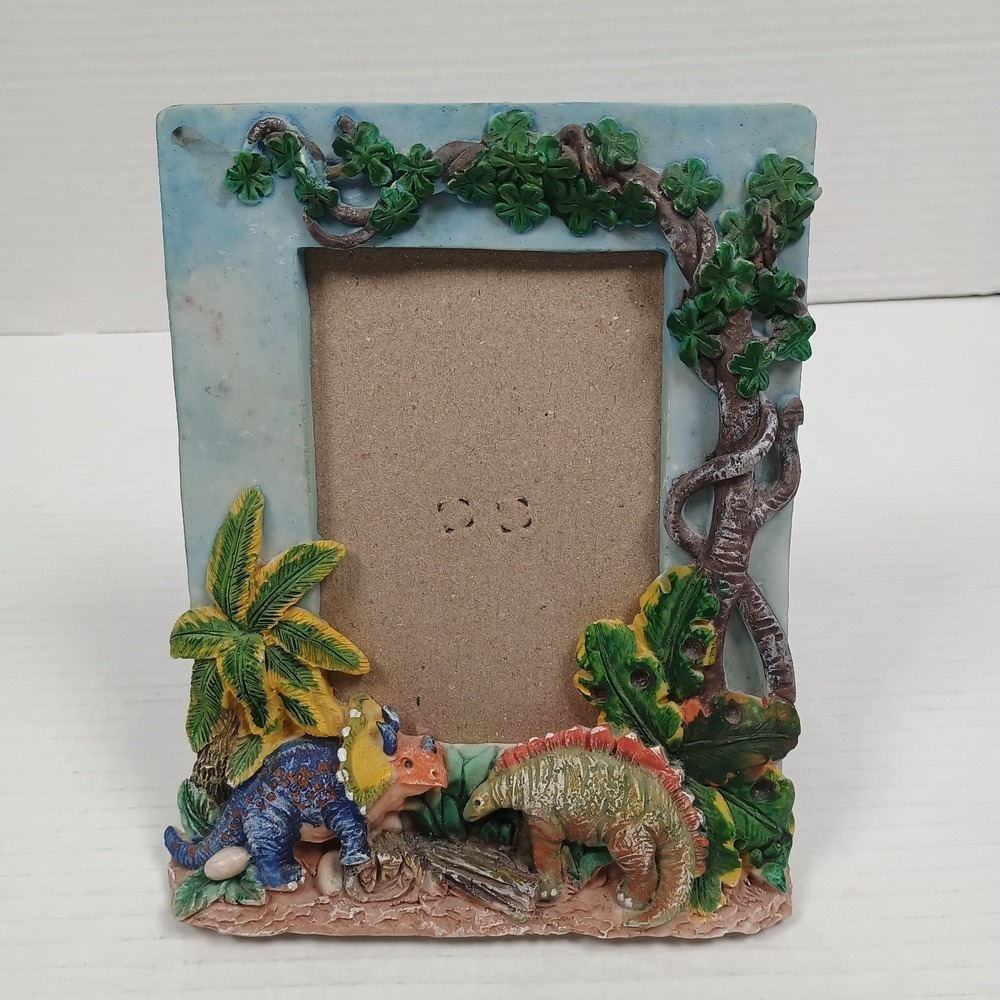 Resin 3d Dinosaur Prehistoric Picture Frame 3 X 5 Photo